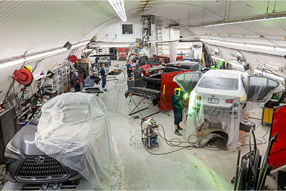 Atelier de carrosserie