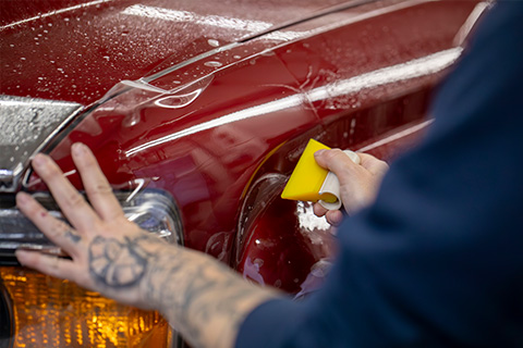 Pose de pellicules protectrices